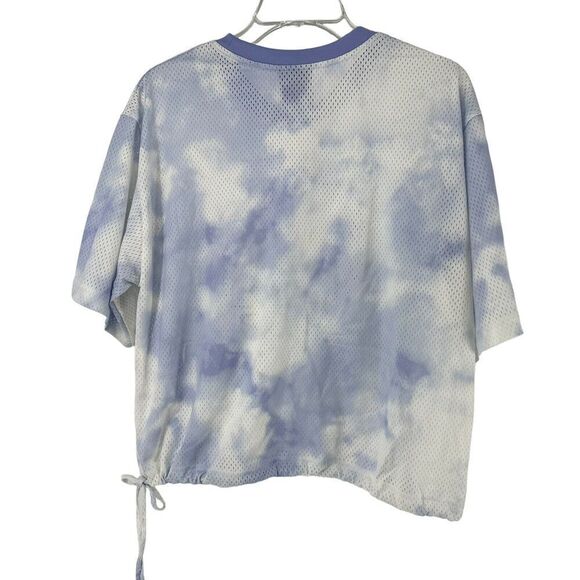 Nike Icon Clash Mesh Crop Top Purple Tie Dye Boxy Relaxed Size M Drawstring Hem - Picture 5 of 8